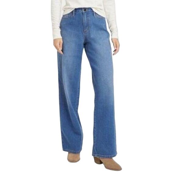 Universal Thread Relaxed Wide Leg Jeans Womens Size 26" No Stretch Cotton Baggy - Picture 1 of 15
